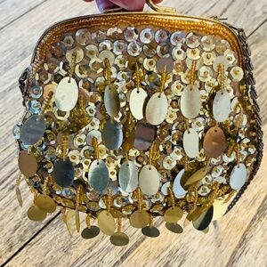 Sequined Coin Purse Handmade Made in India Bag